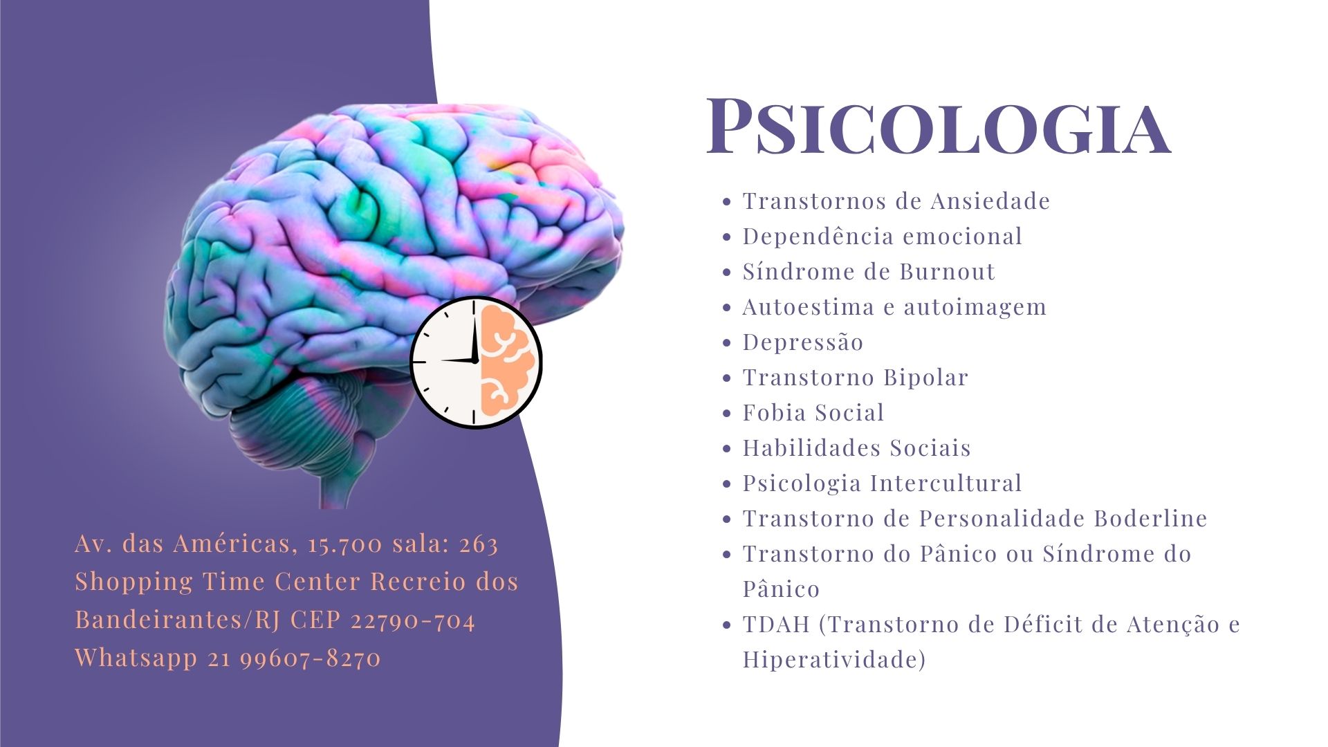 Psicologia: áreas de atendimento da psicóloga Mirella Benevenuto